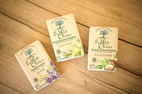 Сапун Le Petit Olivier Extra Mild Surgras Soap - Маслиново масло - Нежно почиства кожата - С деликатен аромат На базата на растителни