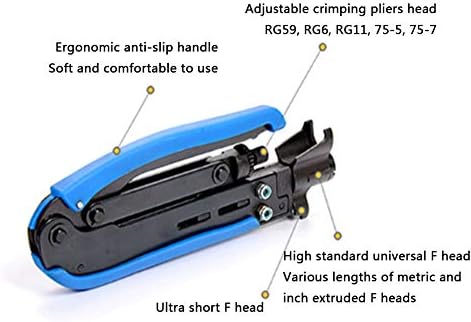 GUANGMING - Инструмент за компресиране на коаксиален кабел, Комплект обжимных устройства за коаксиален кабел, устройство