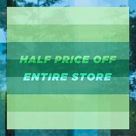 CGSignLab | Отстъпка за половината от цената на целия магазин - Модерна Градиент прозорец лентата | 12 x12