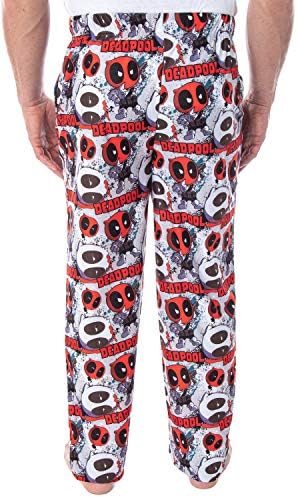 Главата Дэдпула Marvel Men ' s Покатятся! Пижамные Панталони с принтом характер Chibi за възрастни Sleep Lounge