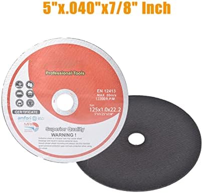 50 Опаковки Отрезных кръгове с размер 5 x.040x7/8 - Отрязващи дискове от метал и Неръждаема стомана