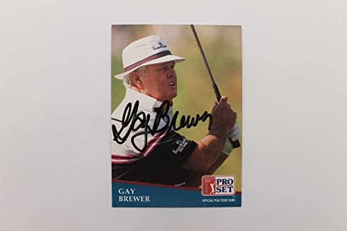 Гей Брюър Подписа Професионален Набор от 1991 Pga Tour 230 Card Autograph Golf D6095 с Автограф - оборудване За Голф С Автограф