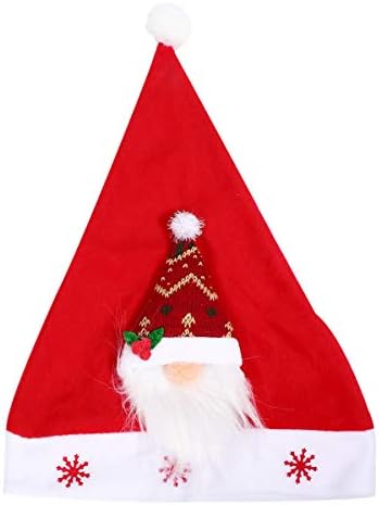 Коледна шапка KESYOO Костюмная шапка 1бр Коледно парти къс фланелевая шапка Фестивални украса Безлични шапка на дядо коледа