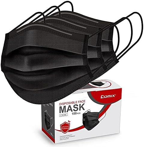 Comix Еднократна маска за лице и Черна, опаковка 100 броя и Бележник-планер, без дата - Comix Седмичен и Месечен планер 2022 година или