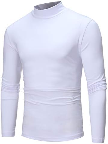 XXBR 2022 Нови мъжки ризи с дълъг ръкав, приталенные Основни тениски С имитация на шията, обикновена turtlenecks, Ежедневни Тениски
