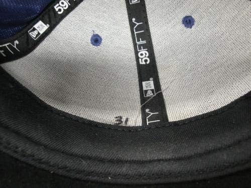 31 Използвана в играта на Официалната бейзболна шапка MLB Dodgers 7 3/8 показва интензивно ползване - Използвани в играта шапки MLB