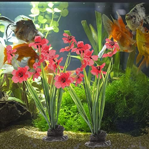 Ipetboom Betta Аквариум за риби 2 елемента Аквариумное Цвете Растение Аквариум за риби Изкуствени Цветя Фалшив Пластмасово Растение