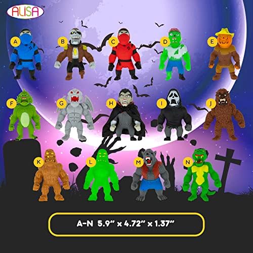Ластични играчки Monster Flex За момчета и момичета - 14 Уникални Страховити растягивающихся чудовища, играчки дляпарней-чудовища-стрейчей