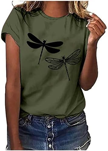 Тениска за момичета С Принтом водни Кончета, Дамски Ежедневни Летни Тениски С кръгло деколте и Къс Ръкав с Графичен Дизайн