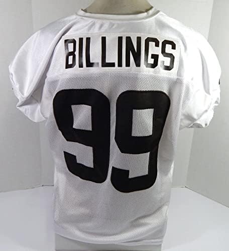 2021 Cleveland Browns Андрю Билингс №99, Издадени Бяла Обучение фланелка На играта 58 8 - Използваните тениски за игри NFL Без подпис