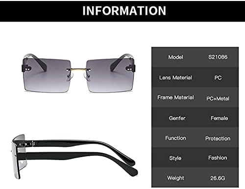 Слънчеви Очила Tantisy за Мъже, Дамски слънчеви Очила, Европейската И Американската Мода, Квадратен Ориз, Нокти, без рамки Очила Премиум-Клас