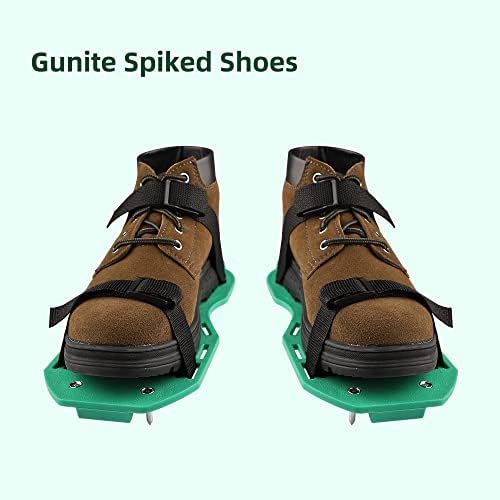 Обувки с шипове Gunite, къса, на 1 инч, обувки с шипове за эпоксидного пола, Обувки с шипове от епоксидна смола Gunite, нескользящая Регулируема капаче с гаечен ключ (зелен)
