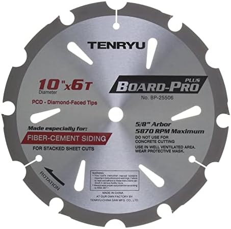 Пильный диск TENRYU BP-25506 Board-Pro Plus Fiber Cement 10 6T