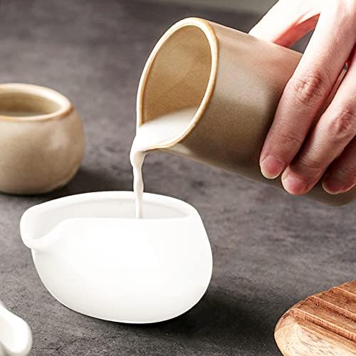 DOITOOL Начало Декор Кафе Сметана 2 бр. Японски Керамични Стомни Кана за Чай Обслужването на Сливочники Стомна За Соса