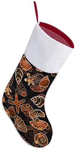 Миди Морска Звезда Червени Чорапи за Коледните Празници Дом Декорации за Коледната Елха Окачени Чорапи За Камината