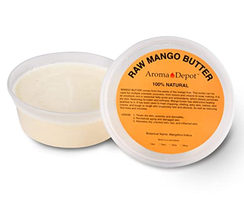Aroma Depot 8 грама Сурово масло от манго нерафинирана и натурален чисто идеално за грижа за кожата, тялото, косата. DYI Масло за тяло, Лосиони, Кремове Намалява Фините лини
