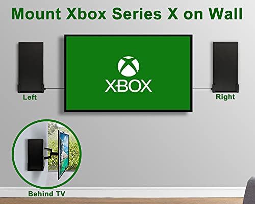 Монтиране на стена за Xbox X серия (за монтиране на конзоли и аксесоари на стената близо до телевизора или зад него с помощта на бутона на захранването в ляво/дясно), Ко