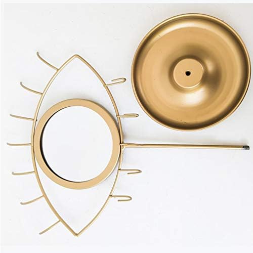 Огледало За Грим SOLUSTRE под Формата НА Очите, Декоративно Огледало за Суета в стил Бохо, Десктоп Преносимо Златното Огледало