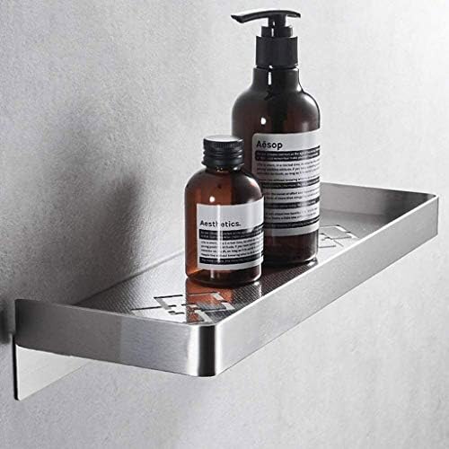 KLHHG Стенен монтаж Кутия за съхранение Рафтове за съхранение От Неръждаема Стомана, Съдове за Стойка За съхранение на козметика в Банята (Размер: 45,5 см)