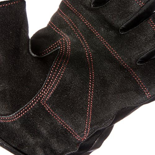 Мъжки професионални кожени ръкавици за вдигане на тежести Contraband Black Label 5150 Без пръсти - Здрави спортни ръкавици от спилка с