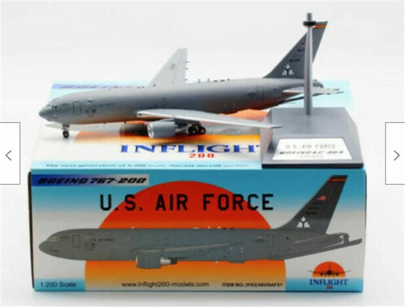 Самолет 200 военновъздушните сили на САЩ за Boeing KC-46A Пегас (767-2LKC) 18-46049 със стойка, издаден в ограничен тираж в размер 1/200 парчета, Предварително събрана модел самолет