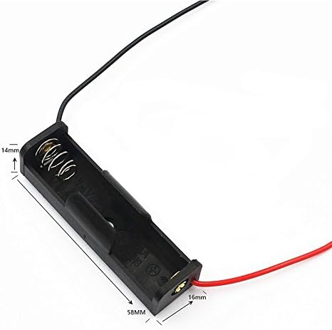 Държач за батерии SECOM AA, калъф за батерии UM3 с червено / черни кабели с дължина 150 мм конектор за батерия от 1,5, здрав, Rohs