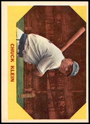 1960 Fleur 30 Чък Клайн Филаделфия Филис (Бейзболна картичка) EX/MT Phillies