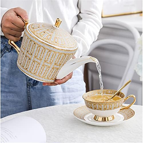 Порцелан чай LKYBOA Порцеланова чаена чаша Керамична саксия, Определени чаени саксии в пном пен утайка от чаша Кафе, чаша чай (Цвят:
