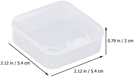 Прозрачен контейнер FAVOMOTO 16 бр Малки Прозрачни Пластмасови Мъниста Контейнери За съхранение, Кутия с Панти капак Мини-Кутии за съхранение