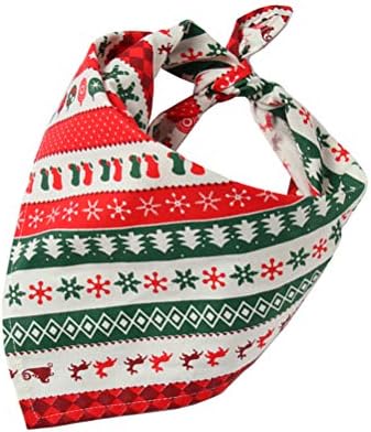 Каре шал Коледа ивица е предназначен слюнка кърпа кърпа домашен любимец куче, котка яка, шал за домашни любимци Коледен жилетка кърпа тюрбан