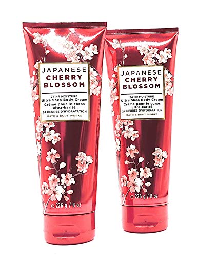 Bath and Body Works 2 Опаковки крем за тяло Japanese Cherry Blossom Ултра Shea 8 унция.