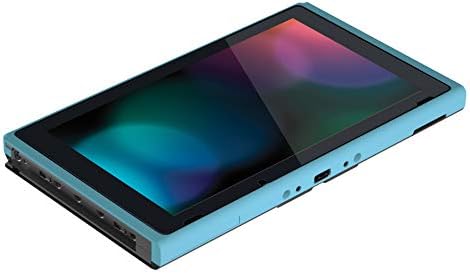 Защитно фолио за екрана eXtremeRate Heaven Blue с цветна рамка + Замяна на Предната рамка за конзолата Nintendo Switch с бутони за увеличаване и намаляване на силата на звука - Конзол?