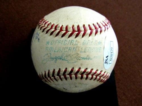 Бил Макгинли 1946-1965 Съдия А. Л. С автограф на Джозеф Кронина Бейзболна ера JSA - Бейзболни топки с автографи