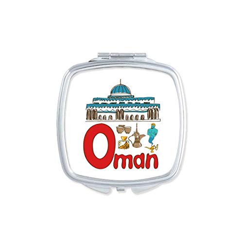 Национален символ на Оман Ориентир Модел Огледало Преносим Компактен Джобен Грим Двустранно Стъкло