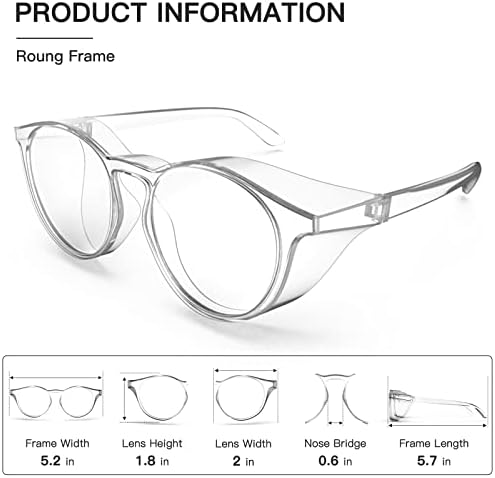 Защитни Очила uEmoh със защита от Замъгляване, Стилни Очила, Блокиране на Синя Светлина, Очила за мъже и Жени, Защитни очила за