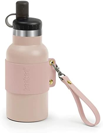 Детска бутилка за вода haakaa, Термос за удобно носене, Термос с 12 унции, Детска Бутилка за вода За детска градина, топли Студени, С Двойни Стени - Blush
