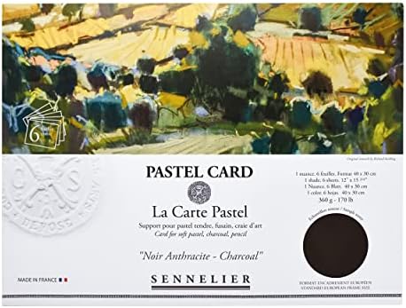 Пощенска картичка SENNELIER La Carte в пастелни цветове, 15,75 x 11, Однотонная Светло Сив