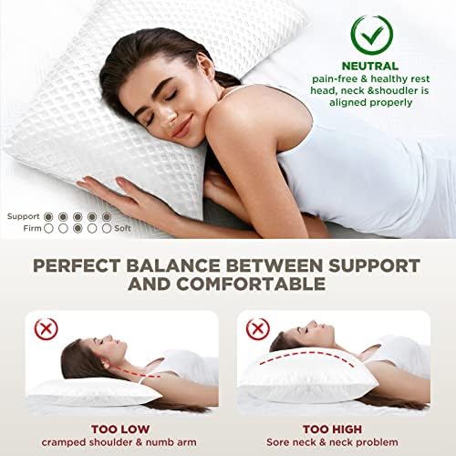 Groye Охлаждаща Странична възглавница за сън - Възглавница за шията, за облекчаване на болката, Ергономични възглавници от
