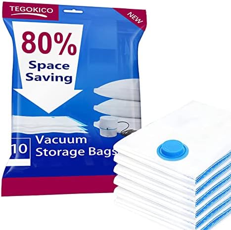 TEGOKICO 10 X Вакуум Опаковъчни торбички За съхранение на Многократно Компрессионных Компактни Пакети С Електрически помпи за