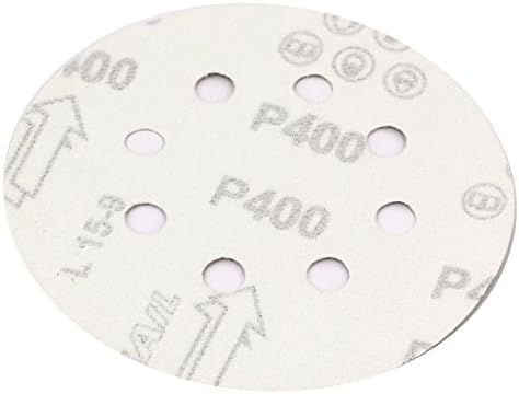 IIVVERR 5 Диаметър 400 Размер на 8 Дупки Шлайфане на Хартиен диск шкурка 20pcs за Вибриращо инструмент (5Диаметър 400 размер на 8 дупки Papel de lija de Disco de Papel de lija 20 piezas para herramienta oscilan