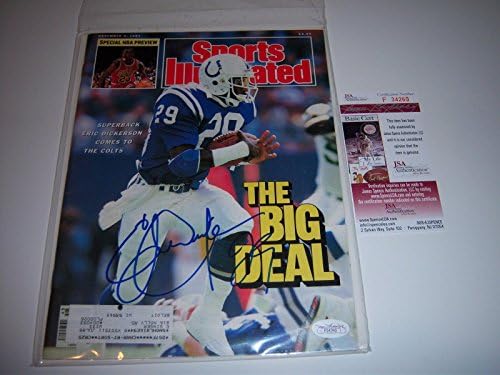 Ерик Дикерсън Колтс, JSA / coa, Подписано на Sports Illustrated - Списания NFL с автограф