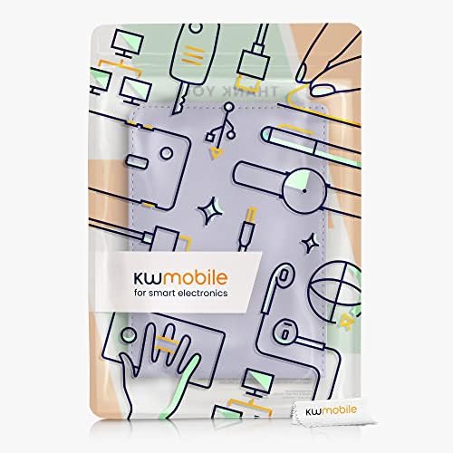 Калъф kwmobile, който е съвместим с Kindle Paperwhite (11. Поколение - 2021) - Калъф с каишка + поставка - лавандула