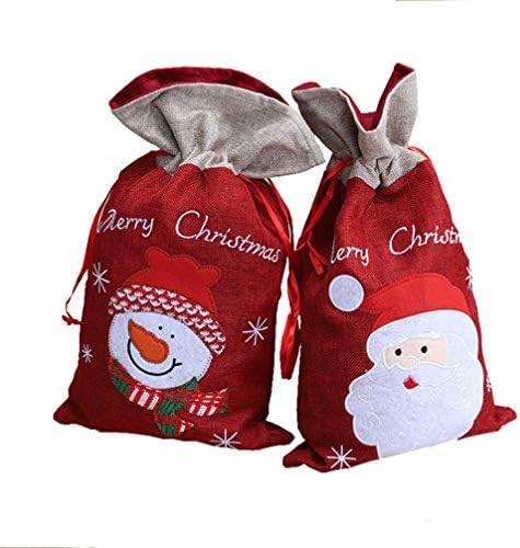 Чанта за подаръци, Дядо Коледа TOYANDONA Коледни Подаръци чанти, Чанта за съвсем малък, Торбичка за Бонбони за Коледно парти (1