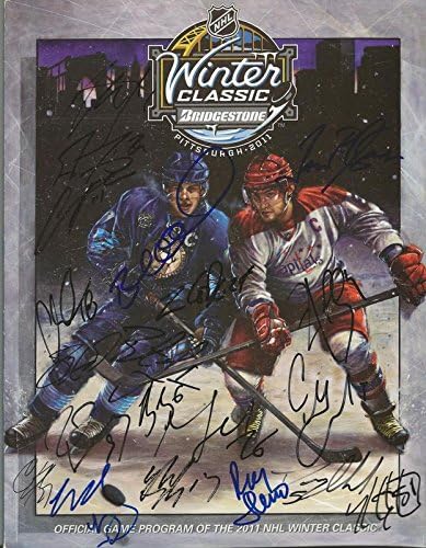 2011 Екипът на Питсбърг Пингуинс Подписа програма Зимна класика Сидни Кросби JSA - Списания НХЛ с автограф