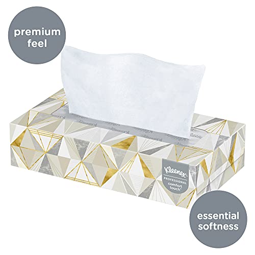 Кърпа за лице хартиени кърпички Professional за бизнес (03076), Плоски Кутии за салфетки, 12 Кутии / Удобен Калъф, 125 Кърпички