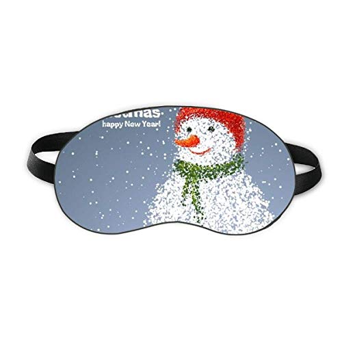 Весела Коледа Снежен Фестивал Sleep Eye Shield Мека Нощна Превръзка На Очите На Сивата Чанта За Носене
