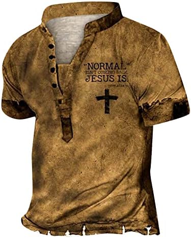 2023 Новата Мъжка Мода Самоличността на Ретро 6 Копчета на Яката Дигитален 3D Печат Тениска С Къси Ръкави Риза