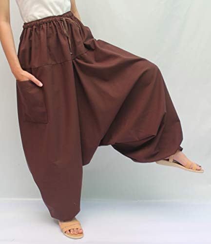 ChiangmaiThaiShop Широки Панталони-Зреещи за йога в стил Бохо Аладин от памук