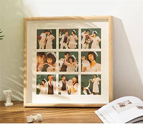 GELTDN Куха Фоторамка с девет рамки, Поставка за един чифт на снимки с картон триизмерна Картинна рамка, виси на стената (за Цвят: D, размер: 25,3 * 25,3 см)