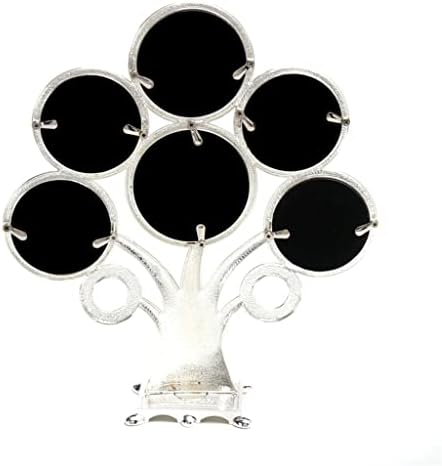 Сребърен Родословно Дърво DLVKHKL с 6 Цветни Кръгли Рамки За Снимки, Метална Настолна рамка за снимка, За Декорация